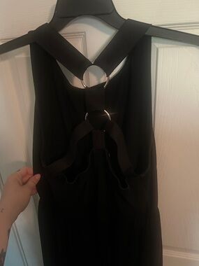 Forever21 Plus Black Sleeveless Maxi Dress with Ring Back Detail